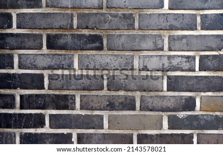 close-up of ancient brick wall texture