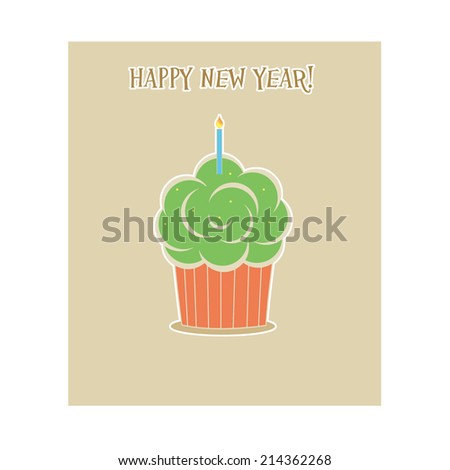 Happy New Year Cupcake