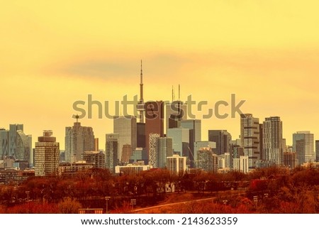 Toronto city urban skyline in Canada
