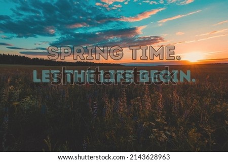 Spring Quotes. It's spring time with full bloom, spring day calligraphy design. Best awesome spring quotes images. Modern calligraphy and hand lettering.