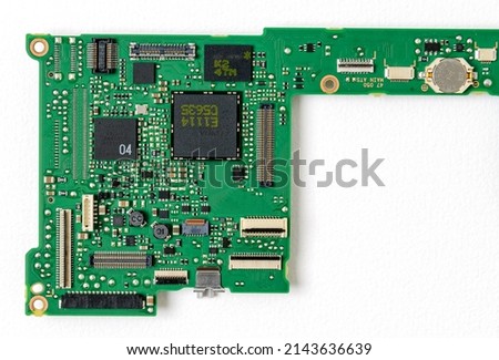  Electronic circuit and component background close-up