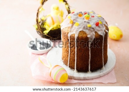 Traditional Easter bread with poppy seeds
