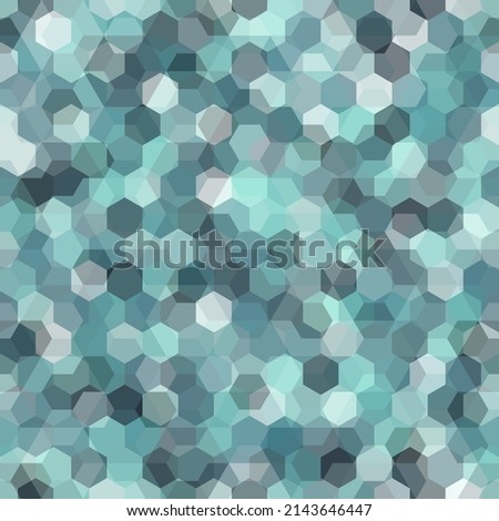 Texture military blue and white colors naval camouflage seamless pattern. Urban hexagon abstract army and hunting masking ornament texture. Vector illustration background