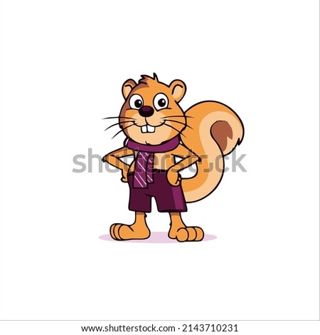 design a cartoon squirrel character logo, mascot, t-shirt and your identity