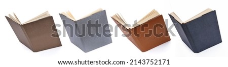 open books with cover on a white background Royalty-Free Stock Photo #2143752171