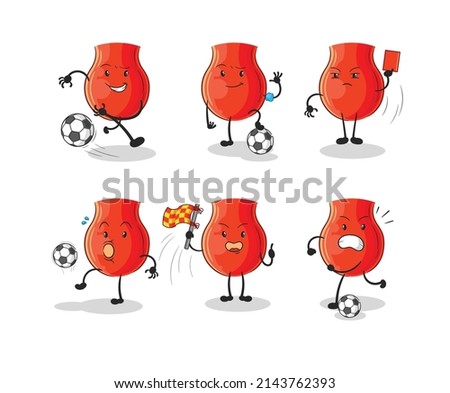 uvula football group character. cartoon mascot vector