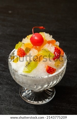 Shaved ice that Asian foods