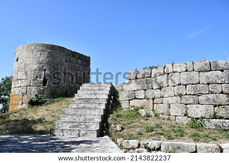 ruins of ancient fortress, photo as a background, digital image