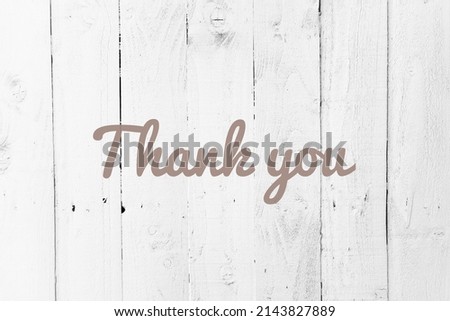 Thank You handwritten inscription. Hand drawn lettering. Thanks calligraphy you card. Vector illustration on wood wall
