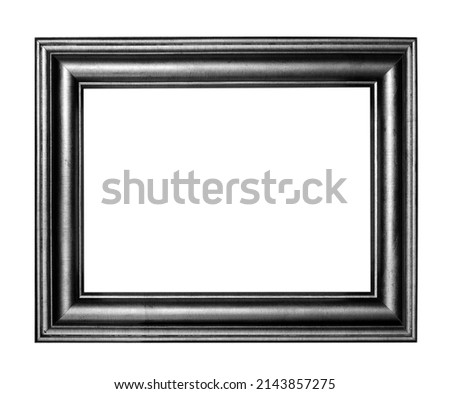 antique black frame isolated on black background