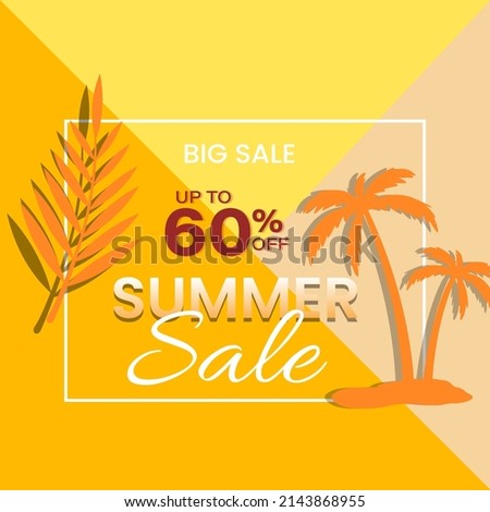 Summer Sale flyer - Vector Illustration  Royalty-Free Stock Photo #2143868955