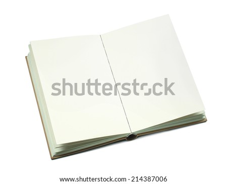 open book open book with blank pages isolated on white background