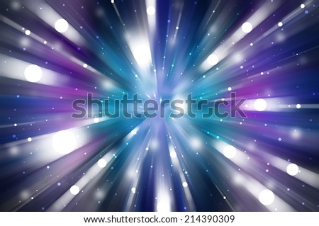 abstract background. explosion of blue lights background. star e