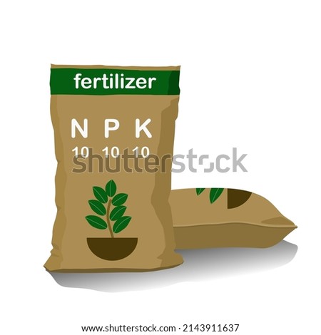 Vector illustration fertilizer bags isolated on white background Royalty-Free Stock Photo #2143911637