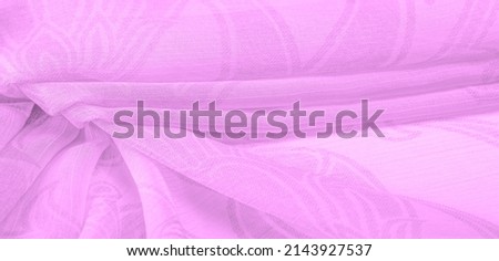 cambric silk - very thin translucent soft mercerized fabric, purple lavender. Texture, background, pattern, sensation,