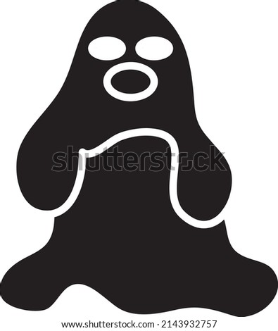 Halloween ghost vector icon. Isolated design on a white background..eps
