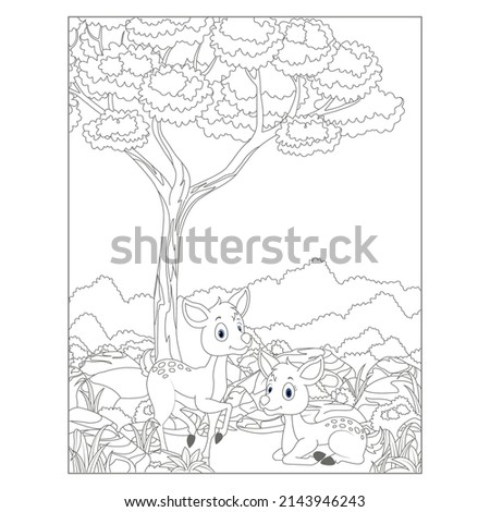 Cute Little Deer Coloring Pages