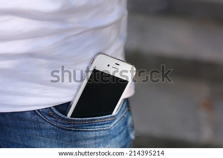 phone in jeans pocket
