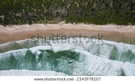 Aerial picture of ocean in Australia
