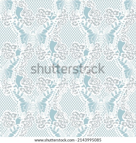 White butterflies. Seamless background for fabrics, textiles, packaging and wallpaper. Vector illustration