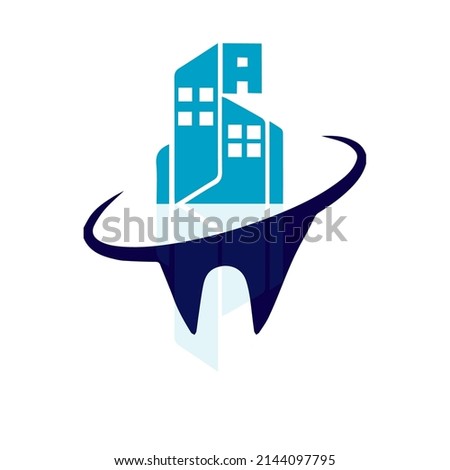 A real estate logo design. A letter icon design for real estate company.