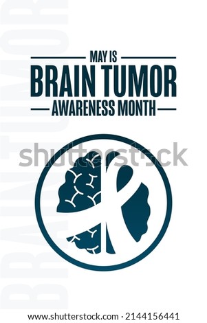 May is Brain Tumor Awareness Month. Holiday concept. Template for background, banner, card, poster with text inscription. Vector EPS10 illustration