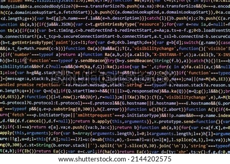 Code background. Programming language on computer screen