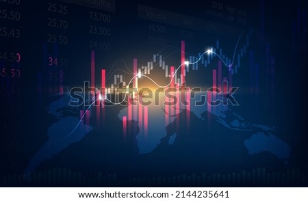 World business graph or chart stock market or forex trading graph in graphic concept suitable for financial investment or Economic trends business,graph candlestick,Abstract background. Royalty-Free Stock Photo #2144235641