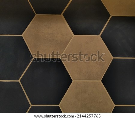 beige and black background of abstract geometric figures