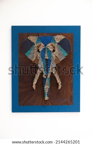 String art project of elephant head