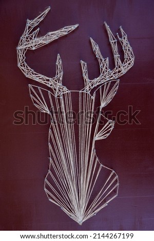 String art project of elk head