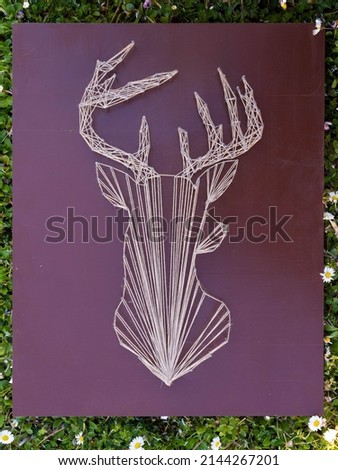 String art project of elk head