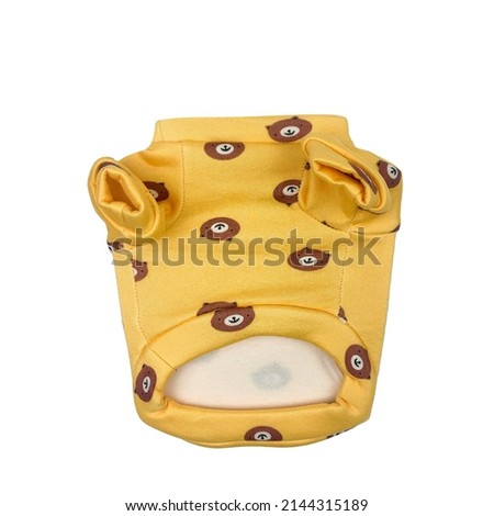 yellow jacket clothes for dog and cat with bear 