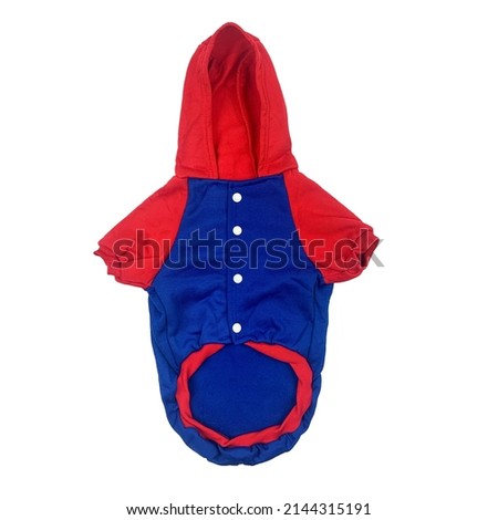 red and blue clothes  for small dog and cat