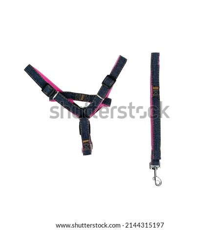 red and black leash and collar for walking with dog and cat