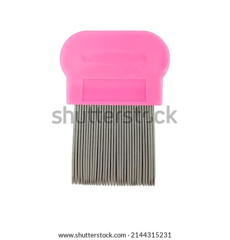 pink metal hard brush for curly fur