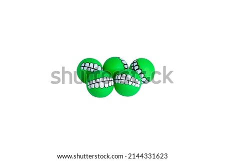 a lot of green bolls toys for animal