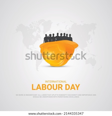International Labor Day. Labour day. May 1st. 3D illustration  Royalty-Free Stock Photo #2144335347