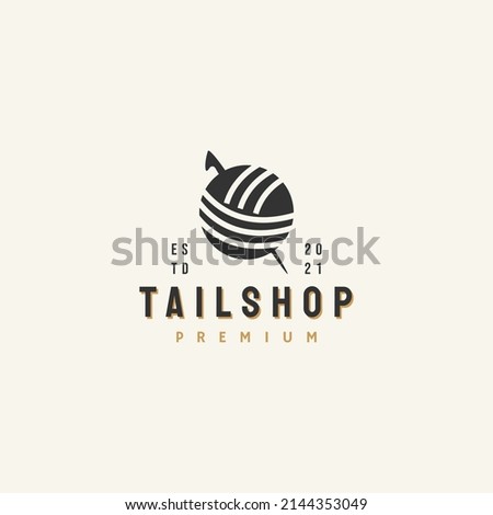 Tailshop icon sign symbol hipster vintage logo design vector illustration