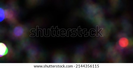 Black background with bokeh effect. Lights in the night