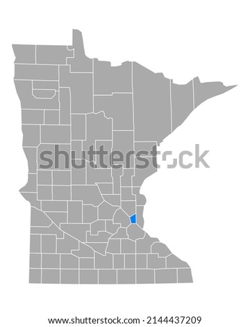 Map of Ramsey in Minnesota on white