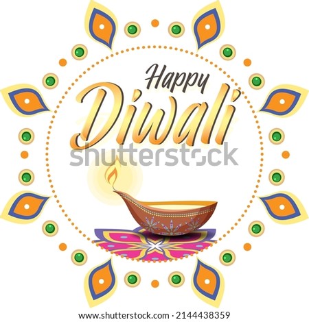Happy Diwali Indian festival banner illustration