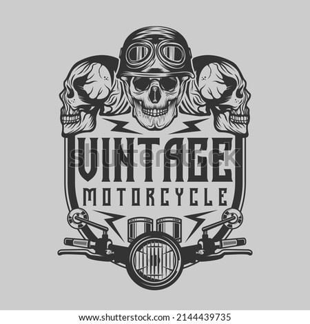 Vintage Custom Motorcycle cafe racer biker go fast Badge Emblem