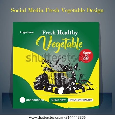 Social meedia vegetable post design