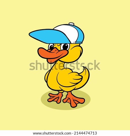 cute duck cartoon for commercial use
