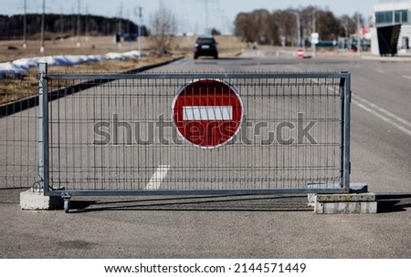 do not enter traffic sign. caution wrong direction. red stop road sign