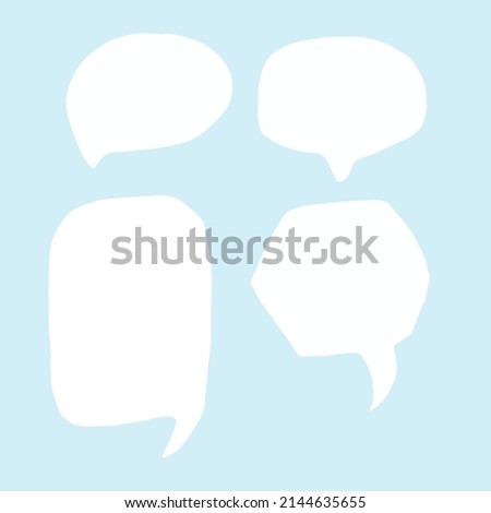 Blank empty white speech bubbles. Speech or bubbles talk isolated on white background.