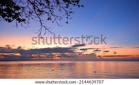 beautiful sunset at pulau bidong terengganu malaysia, this pic has a noise and grain.