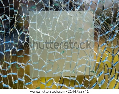 Broken glass texture. Cracked glass texture