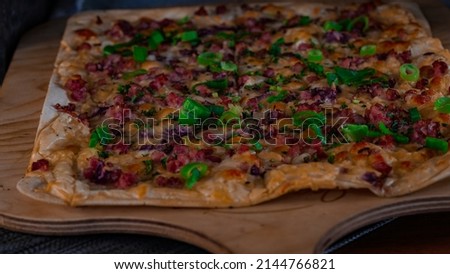 Pizza Rustic Tarte Flambee Flammkuchen                      